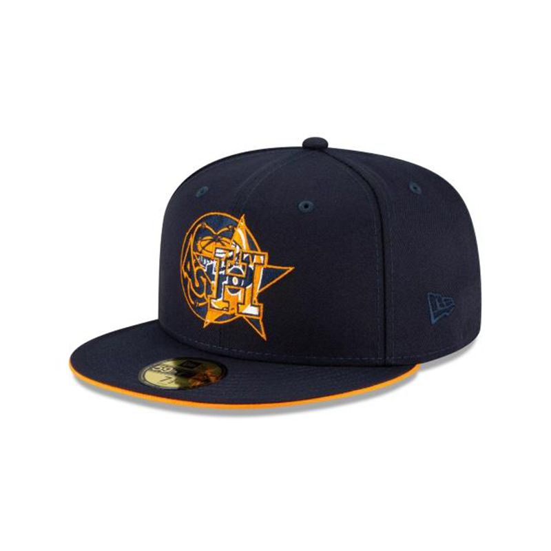 MLB Houston Astros Double Logo 59Fifty Fitted (OUL9241) - Blue New Era Caps